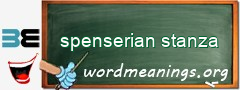 WordMeaning blackboard for spenserian stanza